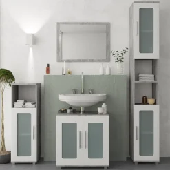 Badezimmerspiegel Kiko Beton 45 x 60 cm Vicco