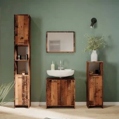 Badezimmerspiegel Kiko Eiche rustikal 45 x 60 cm Vicco