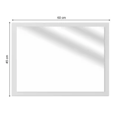 Badezimmerspiegel Kiko Weiß Hochglanz/Weiß 45 x 60 cm Vicco