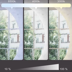 Badezimmerspiegel Miral Glas 100 x 2.8 cm mit Backlight Beleuchtung Vicco