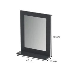 Badezimmerspiegel Vilda Grau 40 x 50 cm Vicco