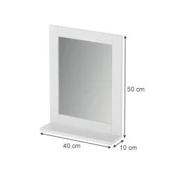 Badezimmerspiegel Vilda Weiß 40 x 50 cm Vicco