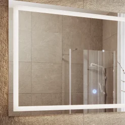 Badezimmerspiegel Viola Glas 2.8 x 70 cm mit LED Beleuchtung Vicco