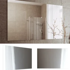 Badezimmerspiegel Viola Weiß 4 x 70 cm Vicco