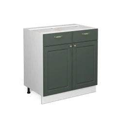 Badmöbel Fame-Line Grün-Gold Landhaus 80 x 82 cm ohne Arbeitsplatte Vicco