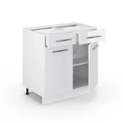 Badmöbel Fame-Line Weiß Hochglanz 80 x 82 cm ohne Arbeitsplatte Vicco