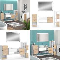 Badmöbel-Set Alf Weiß 4 Teile Vicco