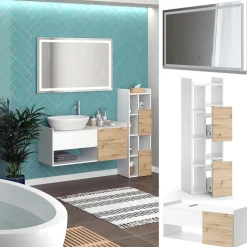 Badmöbel-Set Alf Weiß 3 Teile Vicco