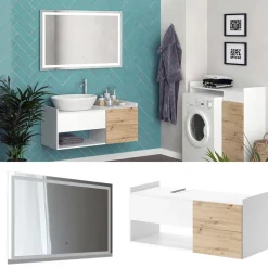 Badmöbel-Set Alf Weiß 2 Teile Vicco