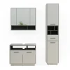 Badmöbel-Set Beatrice Grau 3 Teile, mit Hochschrank Vicco
