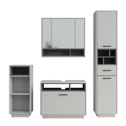 Badmöbel-Set Beatrice Grau/Anthrazit Set 4 Vicco