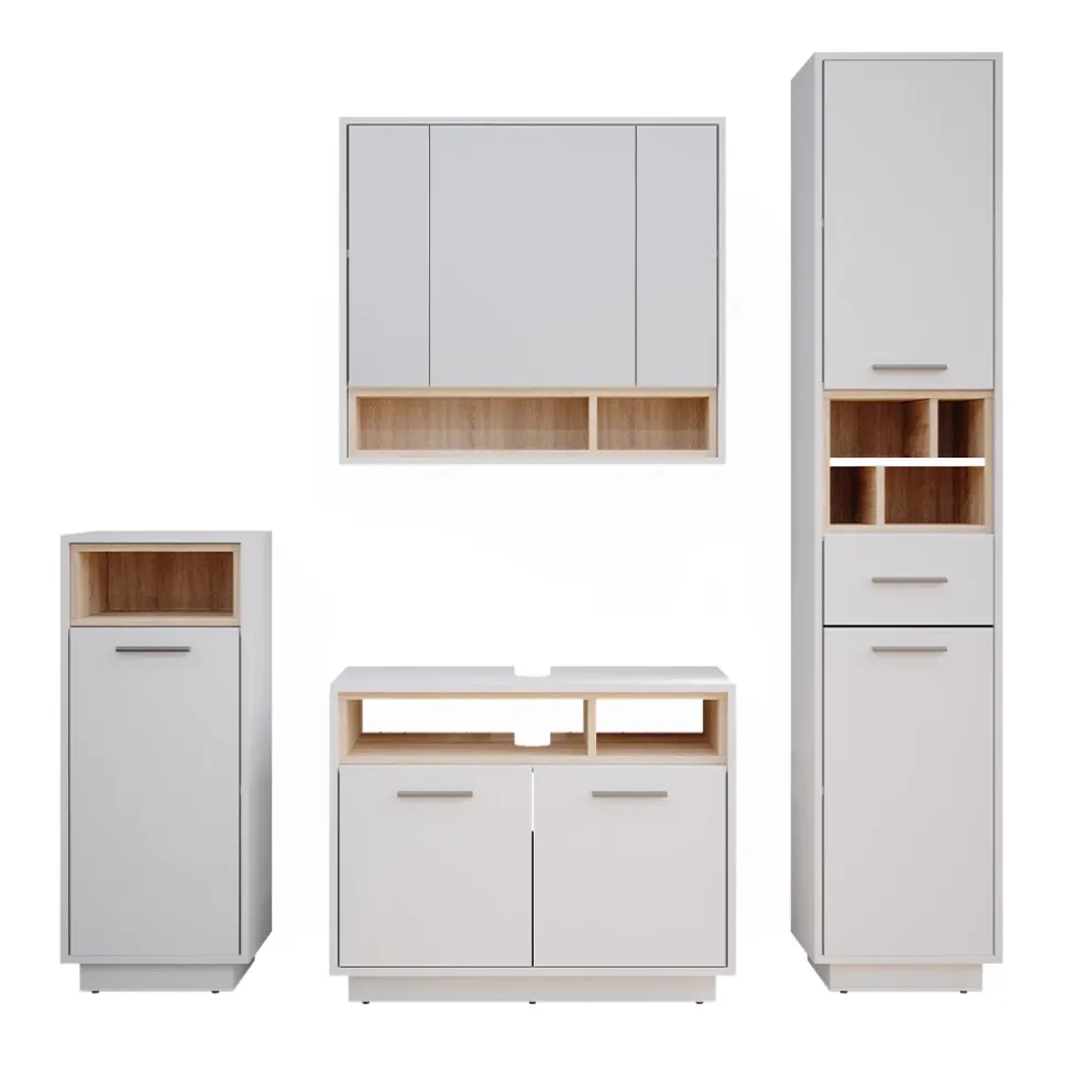 Badmöbel-Set Beatrice Weiß 4 Teile Vicco