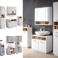 Badmöbel-Set Beatrice Weiß 4 Teile Vicco