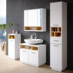 Badmöbel-Set Beatrice Weiß 4 Teile Vicco