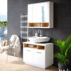 Badmöbel-Set Beatrice Weiß 2 Teile Vicco
