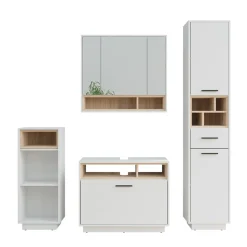 Badmöbel-Set Beatrice Weiß/Sonoma Set 4 Vicco