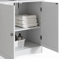 Badmöbel-Set Bianco Weiß 3 Teile Vicco