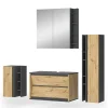 Badmöbel-Set Edelin Anthrazit/Artisan 4 Teile Vicco
