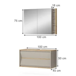 Badmöbel-Set Edelin Cashmere 2 Teile Vicco