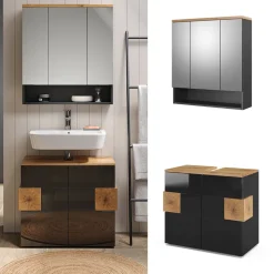 Badmöbel-Set Eden Anthrazit 2 Teile Vicco