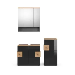 Badmöbel-Set Eden Anthrazit 3 Teile Vicco