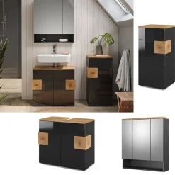 Badmöbel-Set Eden Anthrazit 3 Teile Vicco