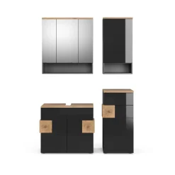 Badmöbel-Set Eden Anthrazit 4 Teile Vicco
