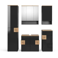 Badmöbel-Set Eden Anthrazit 5 Teile Vicco