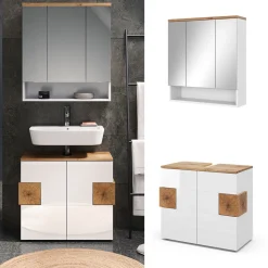 Badmöbel-Set Eden Weiß 2 Teile Vicco