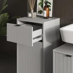 Badmöbel-Set Eliza Grau 3 Teile Vicco