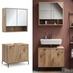 Badmöbel-Set Eliza Viking Oak 2 Teile Vicco