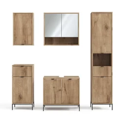 Badmöbel-Set Eliza Viking Oak 5 Teile Vicco