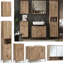 Badmöbel-Set Eliza Viking Oak 5 Teile Vicco