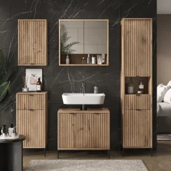 Badmöbel-Set Eliza Viking Oak 5 Teile Vicco