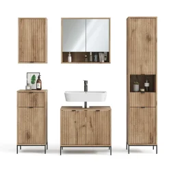 Badmöbel-Set Eliza Viking Oak 5 Teile Vicco