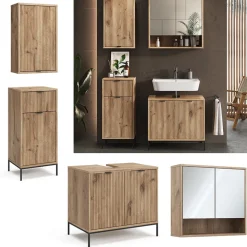 Badmöbel-Set Eliza Viking Oak 4 Teile Vicco