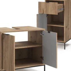 Badmöbel-Set Eliza Viking Oak 4 Teile Vicco