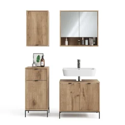 Badmöbel-Set Eliza Viking Oak 4 Teile Vicco