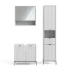 Badmöbel-Set Eliza Weiß 3 Teile, mit Hochschrank Vicco