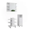 Badmöbel-Set Fynn Weiß 3 Teile, mit Midischrank Vicco