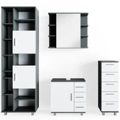 Badmöbel-Set Ilias Anthrazit 4 Teile Vicco