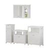 Badmöbel-Set Riad Weiß 4 Teile, Option 2 Vicco