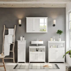 Badmöbel-Set Riad Weiß 4 Teile, Option 2 Vicco