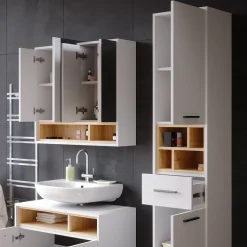 Badschrank Beatrice Weiß 38 x 190 cm Vicco