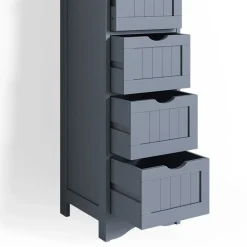 Badschrank Bianco Grau 30 x 81 cm Vicco