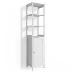 Badschrank Bianco Weiß 40 x 160 cm Vicco