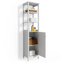 Badschrank Bianco Weiß 40 x 160 cm Vicco