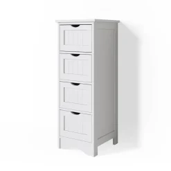 Badschrank Bianco Weiß 30 x 81 cm Vicco