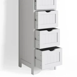 Badschrank Bianco Weiß 30 x 81 cm Vicco