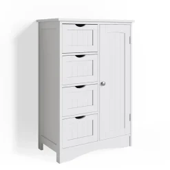 Badschrank Bianco Weiß 55 x 81 cm Vicco